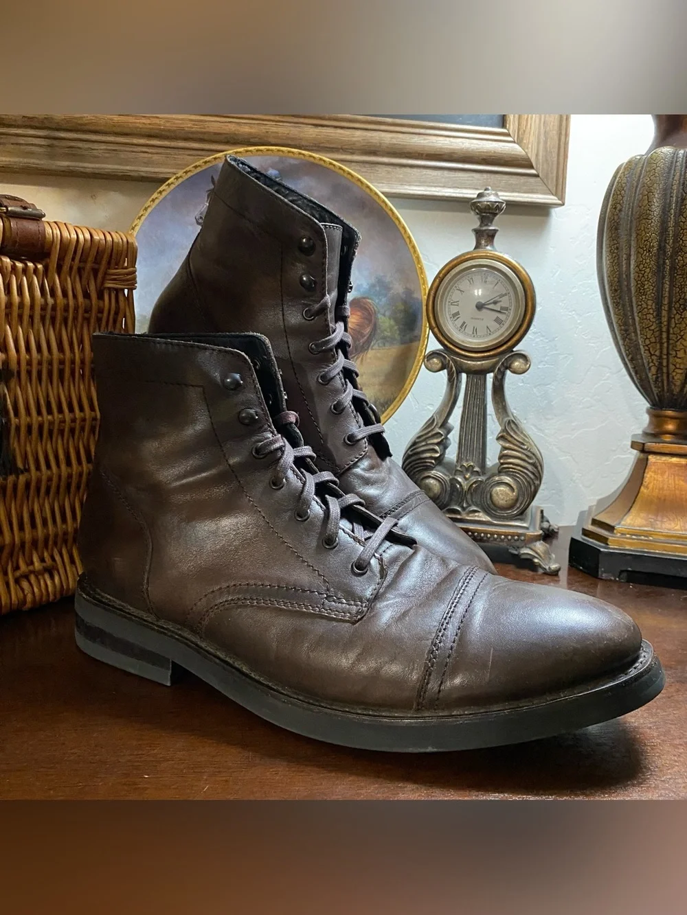 Thursday Boot Co Men’s Cap Toe Captain Combat Boots Canyon Leather Size 12